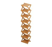 Générique Vertical Shoe Organizer - Folding Rack for Entryway Storage | Space Saving 8 Tier Stand with Slim Structure, Multi Layer Footwear Holder for Garage Dorm Apartment Closet Corner Setup