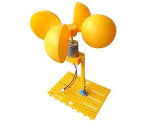 Générique Vertical Wind Turbine Generator Kit - Mini DIY Wind Power Model with LED Indicator | Educational Renewable Energy Science, Students, Classroom Projects, Balcony, Courtyard and Outdoors