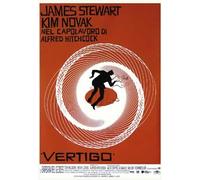 Générique Vertigo - James Stewart - Hitchcock - 70X100 Cm Affiche/Poster