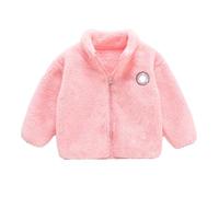 Générique Veste à capuche en polaire pour bébés flanelle légère doux mi saison zippé Temps Libre Outdoor Basic Sweats Confortable décontracté Quotidien Vestes en polaire pour adolescentes