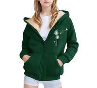 Générique Veste à capuche en polaire pour bébés flanelle légère doux mi saison zippé Temps Libre Outdoor Basic Sweats Pour course à pied, marche, randonnée Veste polaire unie à fermeture éclair
