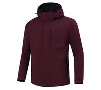 Générique Veste a Capuche Homme mi Saison Coupe Vent Couleur Unie Vestes Sport .Blouson Décontractée Jacket de Travail Bombers Poches Zippé Aviateur Vente Flash Du Jour Et Soldes Vin 5XL