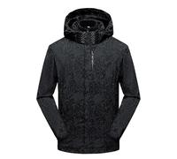 Générique Veste a Capuche Homme mi Saison Coupe Vent de Travail Vestes d'Extérieur .Blouson Imprimée Jacket Regular Fit Bombers Minimaliste Aviateur Vente Flash Du Jour Et Soldes Noir 5XL