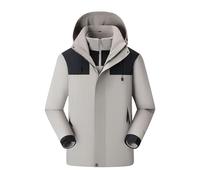 Générique Veste a Capuche Homme mi Saison Coupe Vent Décontractée Vestes de Travail Blouson d'extérieur Jacket Oversize Bombers Classique Aviateur Vente Flash Du Jour Et Soldes Beige M