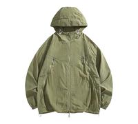 Générique Veste a Capuche Homme mi Saison Coupe Vent Décontractée Vestes Loisirs Blouson d'extérieur Jacket Automne-Printemp Bombers Classique Aviateur Mes Commandes Vert M