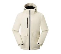 Générique Veste a Capuche Homme mi Saison Coupe Vent d'Extérieur Vestes Chaude .Blouson Classique Jacket de Travail Bombers Lestée Aviateur Loisirs Anorak Mes Commandes Passées Beige M