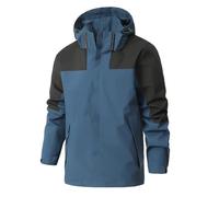 Générique Veste a Capuche Homme mi Saison Coupe Vent d'Extérieur Vestes Impermeable .Blouson Décontractée Jacket de Travail Bombers Regular Fit Aviateur Vente Flash Du Jour Et Soldes Bleu 5XL