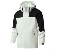 Générique Veste a Capuche Homme mi Saison Coupe Vent d'Extérieur Vestes Impermeable .Blouson Décontractée Jacket de Travail Bombers Regular Fit Aviateur Vente Flash Du Jour Et Soldes Blanc 5XL