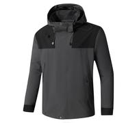 Générique Veste a Capuche Homme mi Saison Coupe Vent d'Extérieur Vestes Sport .Blouson Décontractée Jacket de Travail Bombers Mode Aviateur Basique Votre Compte Gris foncé 3XL