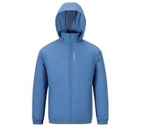 Générique Veste a Capuche Homme mi Saison Coupe Vent Leger Blouson Décontractée Bombers Loisirs Jacket d'Extérieur Aviateur de Travail Vestes Mes Commandes en Cours de Livraison Bleu L