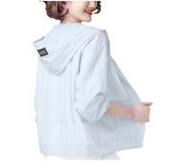 Générique Veste ample capuche courte zip femme anti-UV