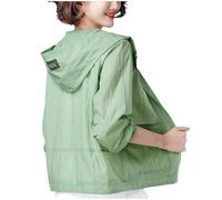 Générique Veste ample capuche courte zip femme anti-UV