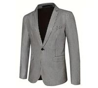 Générique Veste Blazer Homme Grande Taille,Veste De Costume pour Homme Tendance DiscothèQue DoréE SoiréE CinéMa Costume pour Homme (Silver, L)