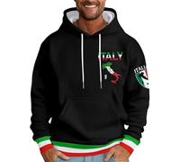 Générique Veste Capuche Homme Long Sleeve Sweatshirt Homme Sweat A Zippé Mélange De Coton Pull Ras-du-Cou Torsadé À Manches Longues Respirante avec Vélo Col Roulé Gilet (Le Noir,M)