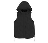 Générique Veste Chat Homme Down Cotton Waistcoat Female Autumn And Winter Shoulders Stand Up Collar Short Of Jacket Hundred Cotton Vest Coat Gilet Capuche Pour Homme (Black, XL)