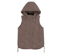 Générique Veste Chat Homme Down Cotton Waistcoat Female Autumn And Winter Shoulders Stand Up Collar Short Of Jacket Hundred Cotton Vest Coat Gilet Capuche Pour Homme (Coffee, XXXL)