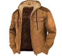 Générique Veste Chaude Homme Blousons Manteau Doudoune Ensemble Hiver Polaire Blouson Imperméable De Ski Bombers Matelassée Costume 4-Brun M