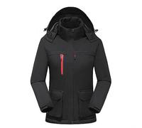 Générique Veste Chauffante couleur unie mode Femmes, Manteau Chauffant avec Batterie non incluse, charge à manches longues capuche, Hiver Lavable Chauds Gilet Chauffé épaississement capuche