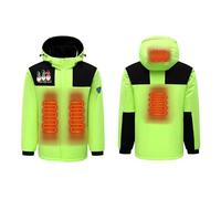 Générique Veste Chauffante Homme et Femme intelligent chauffé Manteau Chauffage Avec 4 Zones de Chauffage Imperméable Doudoune Chauffantes Hiver Coupe-vent Manteau Chauffante USB Chauffantes d'hiver