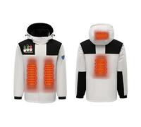Générique Veste Chauffante Homme et Femme intelligent chauffé Manteau Chauffage Avec 4 Zones de Chauffage Imperméable Doudoune Chauffantes Hiver Coupe-vent Manteau Chauffante USB Chauffantes d'hiver