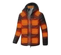 Générique Veste Chauffante Homme Veste Chauffant USB Modes De Chauffe Chauffage Rapide,Manteau Doudoune Veste Capuche avec 8 Zones de Chauffé pour La Chasse en Plein Air, Ski, PêcheL'extérieur