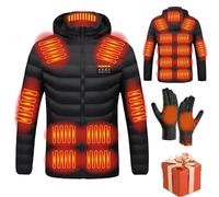 Générique Veste Chauffante USB, Doudoune Manteau Chauffant Électrique Hommes Femmes Lavable avec 3 Niveaux de Chauffage et 21 Zones Chauffage pour Ski Plein Air Randonnée Hiver Moto Chasse Camping