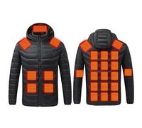 Générique Veste Chauffante USB, Doudoune Manteau Chauffant Électrique Hommes Femmes Lavable avec 3 Niveaux de Chauffage et 21 Zones Chauffage pour Ski Plein Air Randonnée Hiver Moto Chasse Camping