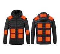 Générique Veste Chauffante USB, Doudoune Manteau Chauffant Électrique Hommes Femmes Lavable avec 3 Niveaux de Chauffage et 21 Zones Chauffage pour Ski Plein Air Randonnée Hiver Moto Chasse Camping