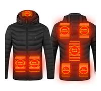 Générique Veste Chauffante USB, Doudoune Manteau Chauffant Électrique Hommes Femmes Lavable avec 3 Niveaux de Chauffage et 21 Zones Chauffage pour Ski Plein Air Randonnée Hiver Moto Chasse Camping