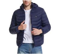 Générique Veste Chauffante zip Open USB rechargeable, Doudoune Manteau Chauffant Électrique Hommes Lavable avec Quad Control 19 zone chauffage manches longues manteau à capuche