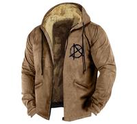 Générique Veste Col Mao Homme Hiver Vent Chasse Chaud Parka Carreaux Men Pull Polaire Men's Marque Moto Polaire Blouson de Travail Automne Saharienne Saison Anorak Homme Hiver M