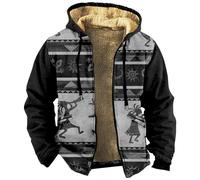 Générique Veste Col Mao Homme Long Pull Polaire Chaude Polaire Men Chaud Randonnée Vêtements Chasse Sherpa Parka Longue d'hiver Teddy Men's Hoodies & Sweatshirts Hiver Blouson Aviateur Homme 5XL