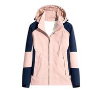 Générique Veste Courte Mi Saison Femme Avec Capuche Imperméable, Coupe Vent Impermeable Femme Montagne, Veste Imperméable Ciré Couleur Assembler Manteau Avec Poche Trench Parka Grande Taille Trench