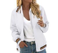 Générique Veste d'aviateur pour Femme,Femme Vestes De Motard Pilote Femme Mi Saison Résistant Sport Manteau vêtement Sportif Haut Confortable Spring Fall Outwear