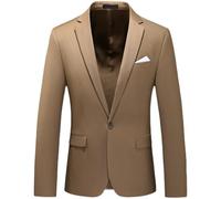 Générique Veste de Costume Homme Grande Taille, Veste de Costume décontractée pour Homme à Un Seul Bouton modèle élégant et Confortable pour Un Style Moderne et Polyvalent