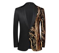 Générique Veste De Costume Paillettes Brillantes Hommes Avec Col Châle Veste De Smoking Éclairante Simplicité Manteau Élégant Pour Fête, Mariage, Banquet, Bal De Fin D'année Costume Paillette Homme