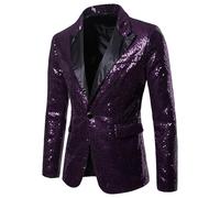 Générique Veste de smoking à paillettes pour homme veste de costume de soirée disco brillante et scintillante blazer de scène