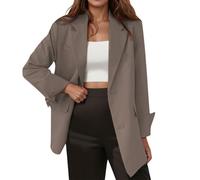 Générique Veste décontractée pour femme ample coréenne moderne surdimensionnée à pour les sorties bureau et les vacances (Grey, L)