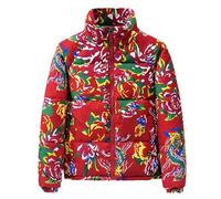 Générique Veste d'hiver Homme - Veste Chaude Homme Hiver Manteau d'hiver épais et décontracté à imprimé Floral pour Homme avec Poches (Red XXXXL)