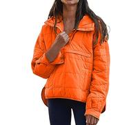 Générique Veste D'Hiver Unie à Capuche pour Femme - Manches Longues - Manteau D'Hiver Chaud pour Femme - Manteau Matelassé - Coupe-Vent - Veste Demi-Saison