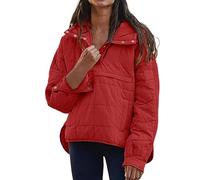 Générique Veste D'Hiver Unie à Capuche pour Femme - Manches Longues - Manteau D'Hiver Chaud pour Femme - Manteau Matelassé - Coupe-Vent - Veste Demi-Saison