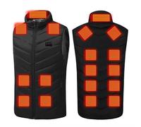 Générique Veste électrique Chauffant Sans manches en Polaire 9 Zones de Chauffage Gilet Chauffant USB Régulation de Température à 3 Vitesses Conception de Taille réglable chauffage rapide