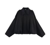 Générique Veste en Daim pour Femme,Style DéContracté Qui S'Associe Facilement à Des PièCes Polyvalentes,Alliant L'EsthéTique Streetwear à Un Design Minimaliste(Black,M)