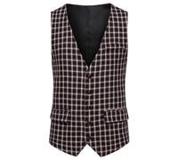 Générique Veste En Jean Homme Mouton Hommes Printemps Eté Loisirs Slim Rétro Quotidien Gilet Veste Homme Slim (Coffee, XXL)