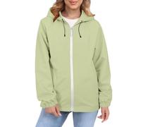 Générique Veste Femme à Col Montant Imperméable et Anti-Vent Veste Trench Manteau Tendance Léger Coupe-vent Élégant Trench-coat pour Randonnée en Ville Automne 4XL
