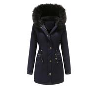 Générique Veste Femme Manteau Chauffant Chaude Hiver Chaud Duffle Coat Doudoune Grande Taille Avec Fourrure Manteaux Imperméables Blouson Parka Long Chic