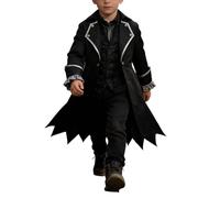 Générique Veste gothique sombre élégante parfaite pour enfant cosplay spectacle cérémonie tenue cour style raffinée médiévale événement festival théâtral historique fantastique (Black, 2-3 Years)