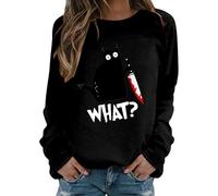 Générique Veste Halloween Sweat Femme avec Capuche Chemise Costume Zombie Squelette Vêtements The Pumpkin Spice Cafe Sweat-Shirt Oversize Café Deguisement Citrouille Pull Orange Sportsw