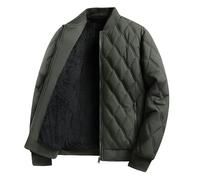 Générique Veste Homme Automne Hiver Matelassée Chaude Vol Baseball Manteau Veste en Fibre Polyester Performante(Green, L)