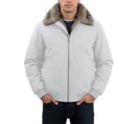 Générique Veste Homme Col Montant Matelassée Doublure Épaisse pour Homme Blouson Hiver Chaud Rembourré Manteau Court Col Officier Veste Polaire Isolante Style Urbain Manteau Rembourré de Duvet